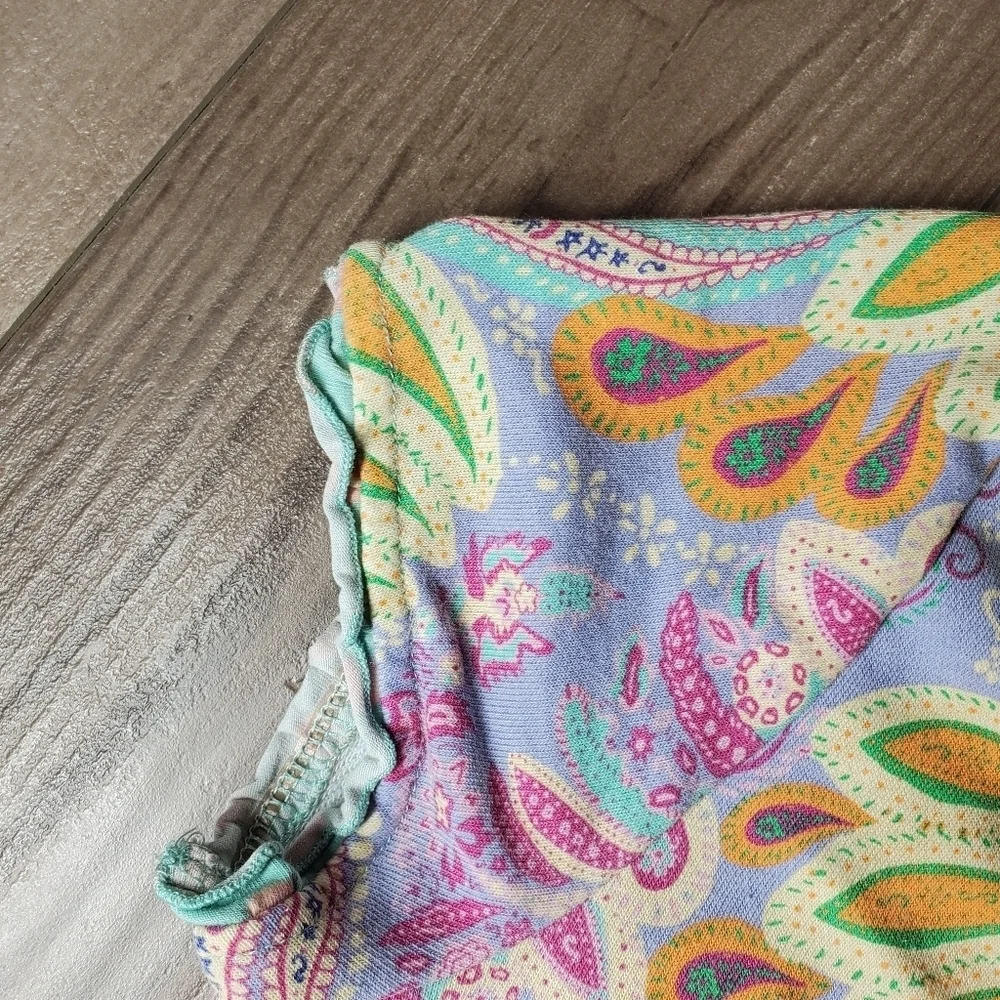 Matilda Jane Treasure Trove Aqua Fuchsia Paisley Floral Swim Cover Up Size 14